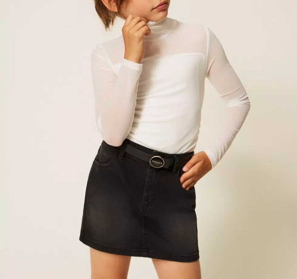 Miniatura: TWINSET T-SHIRT DOLCEVITA IN TULLE Art. 262GJ2250