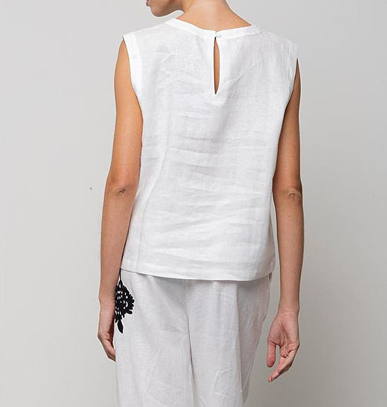 Miniatura: KAOS TOP IN LINO RICAMATO Art. SP5NT046