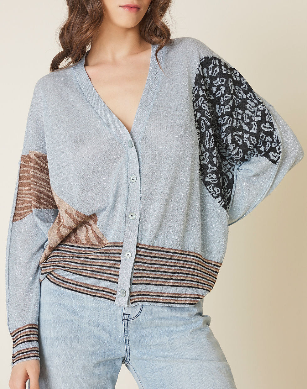 Miniatura: MANILA GRACE CARDIGAN JACQUARD IN MISTO VISCOSA CON LUREX Art. M202VM
