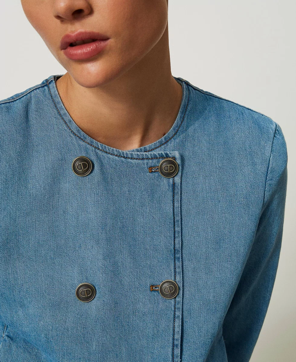 Thumbnail: TWINSET GIACCA COREANA IN JEANS Art. 241TP2630