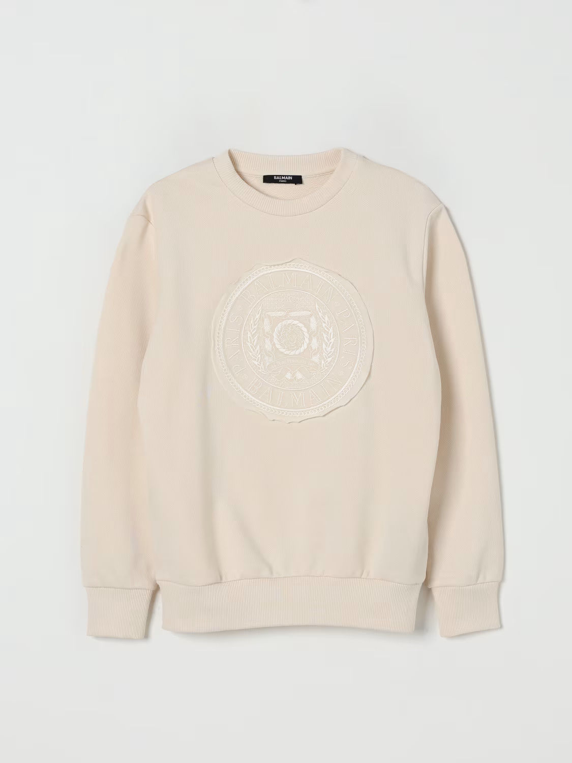 BALMAIN FELPA CON RICAMO "COIN" Art. BX4Q40Z3183