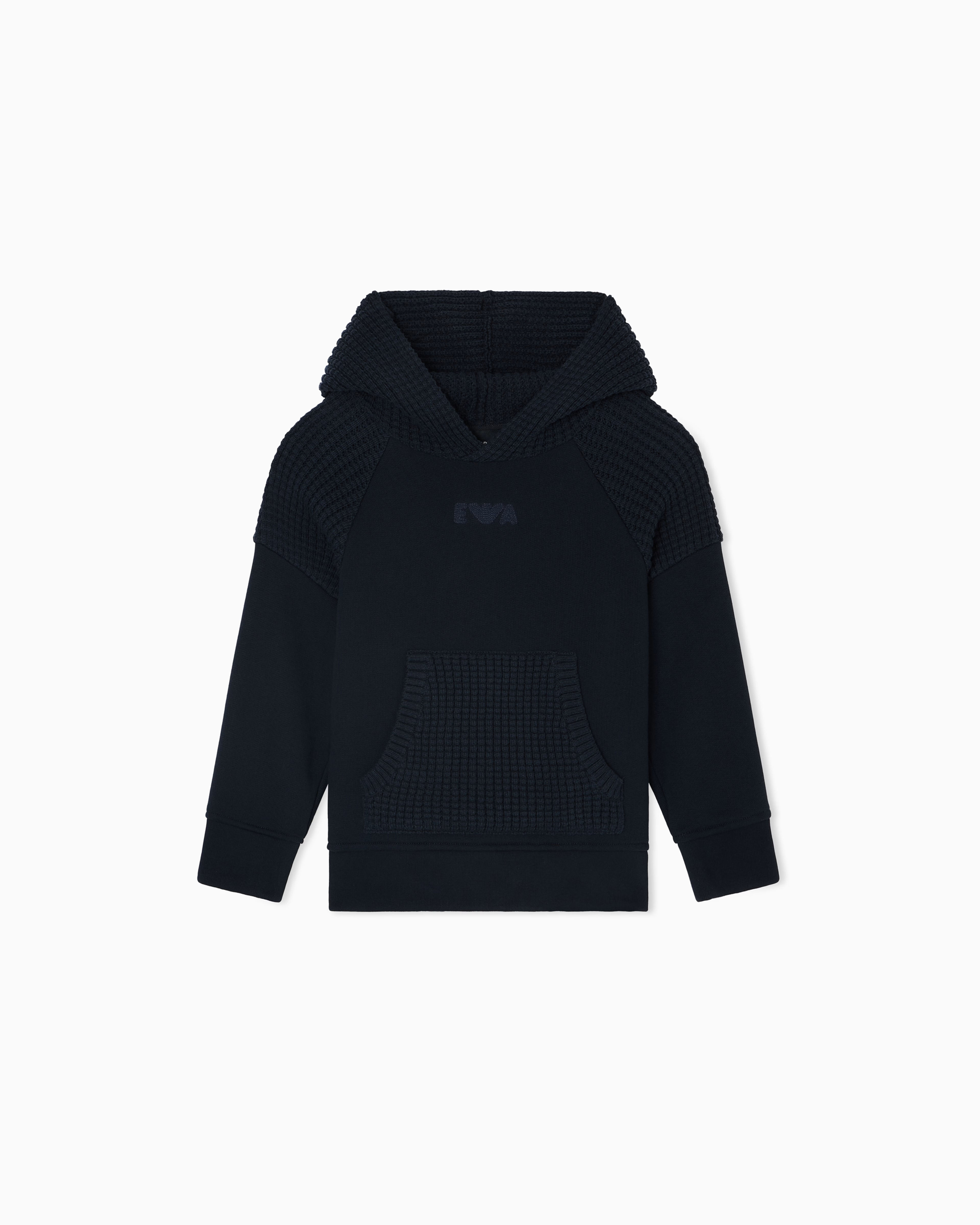 EMPORIO ARMANI FELPA IN JERSEY E MAGLIA EFFETTO WAFFLE Art. EB000551