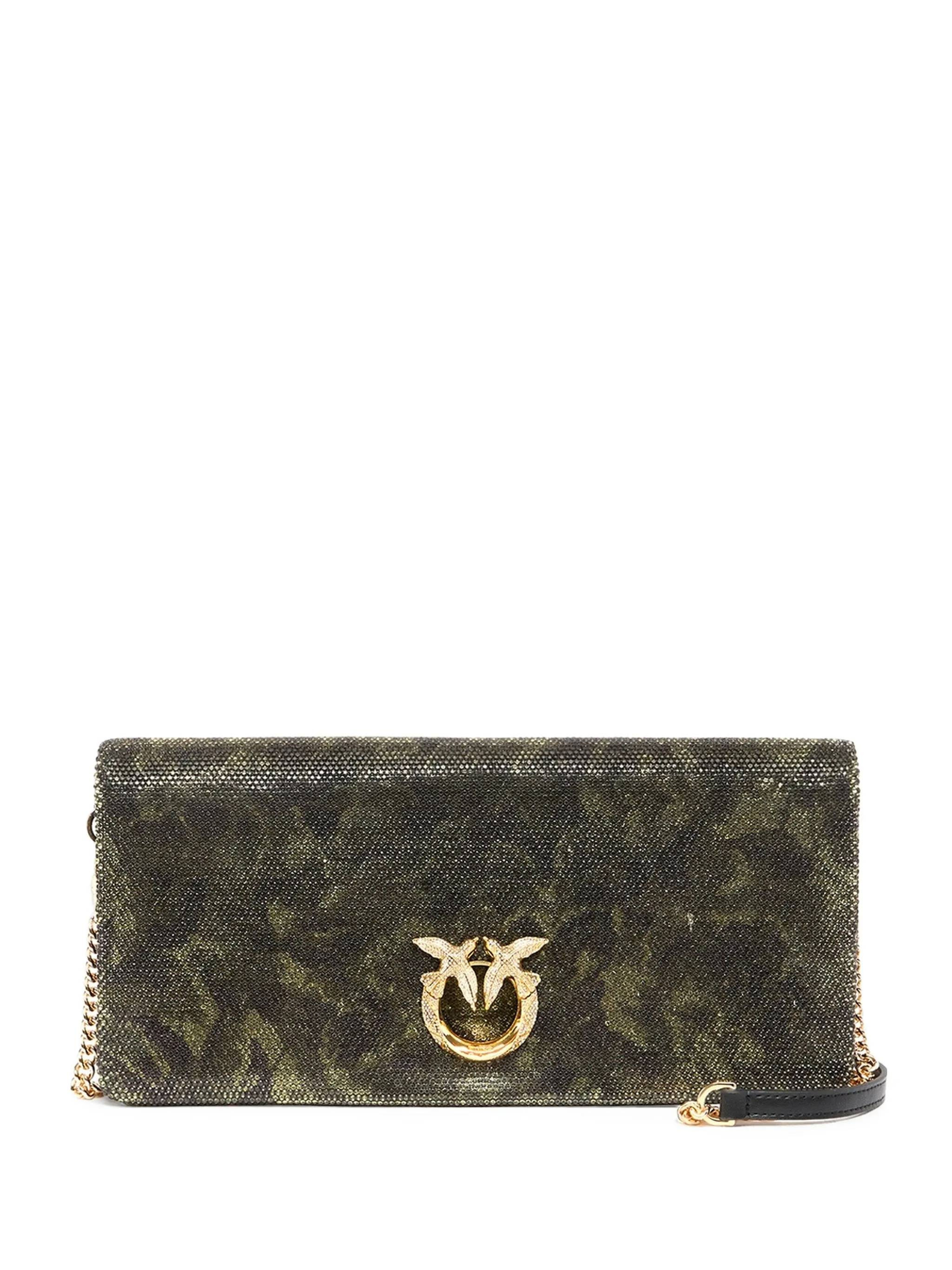 PINKO BAG MOD. CLICK SOFT HORIZONTAL CLASSIC FULL STRASS Art. 106022A3LL