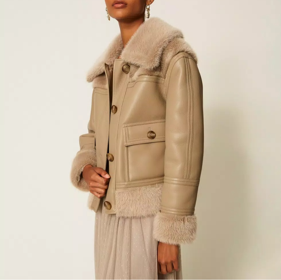 Miniatura: TWINSET GIACCA EFFETTO PELLE CON FAUX FUR Art. 262TT2050