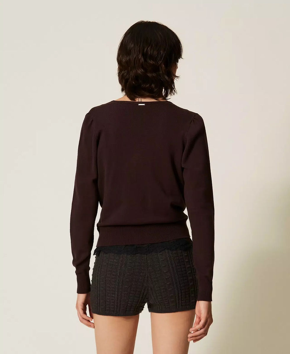Miniatura: TWINSET MAGLIA IN MISTO VISCOSA CON INCROCIO Art. 262TT3331