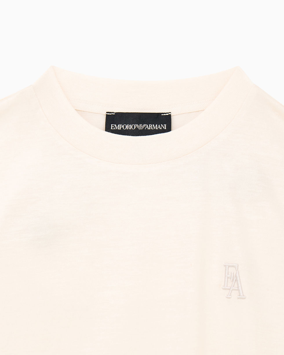 Thumbnail: EMPORIO ARMANI T-SHIRT IN JERSEY CON LOGO RICAMATO Art. EB001644