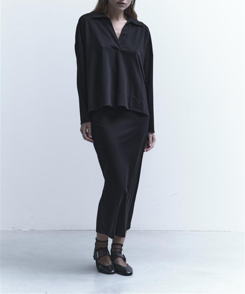 Miniatura: KAOS BLUSA IN JERSEY INTERLOCK CON COLLETTO Art. RIBMA007
