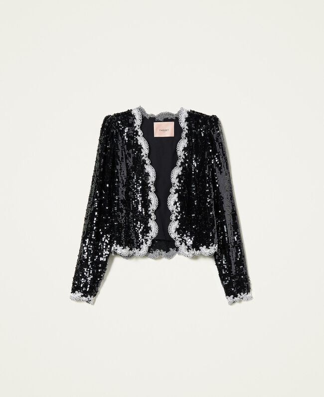TWINSET GIACCA IN FULL PAILLETTES CON RICAMO Art. 221TP2044