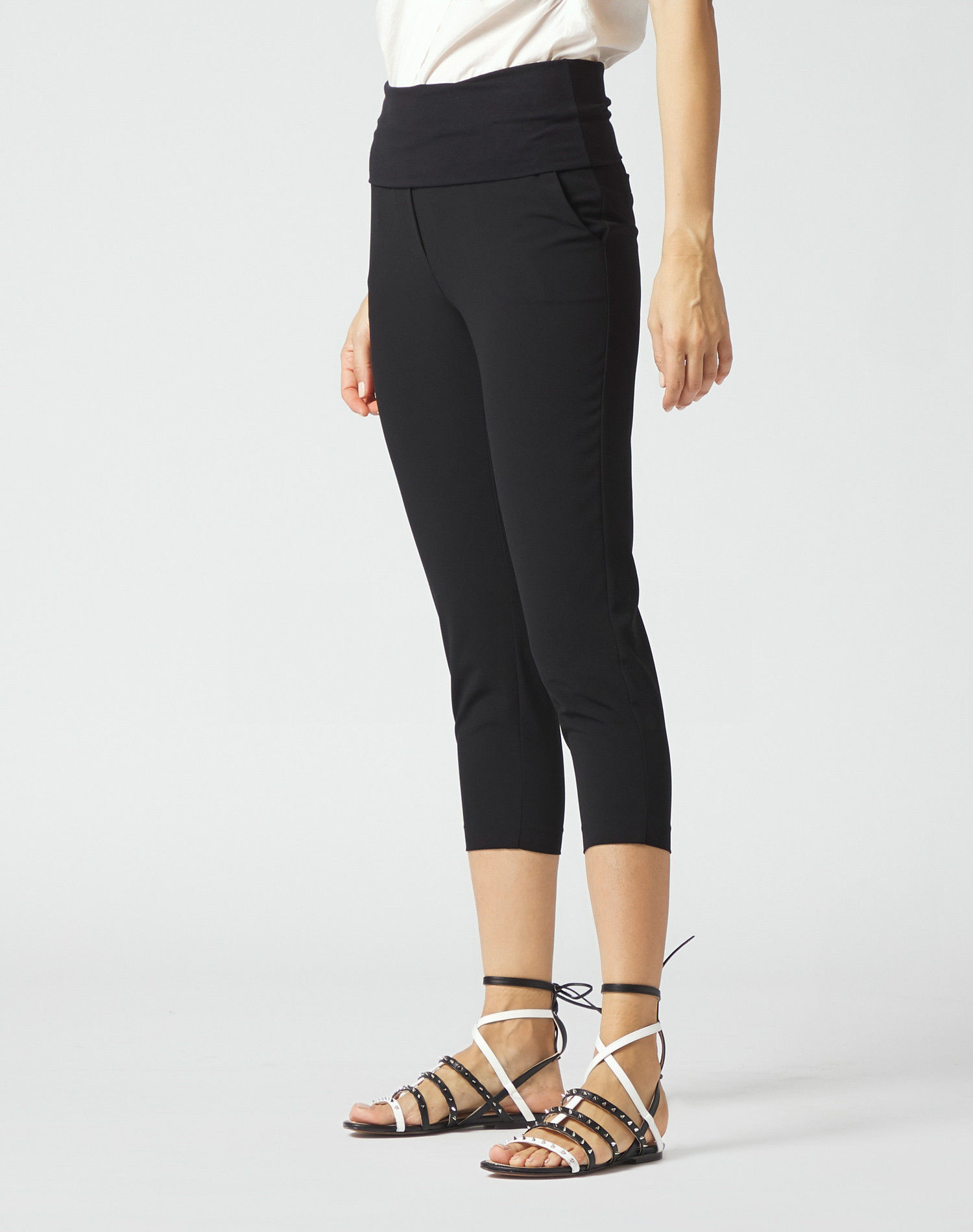 MANILA GRACE PANTALONE CON BASCHINA TINTA UNITA Art. P078PU