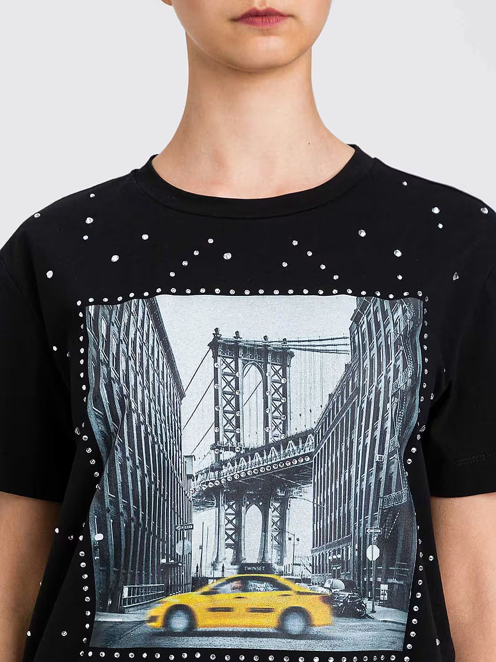 Miniatura: TWINSET T-SHIRT CON STAMPA E STRASS Art. 261AP2164
