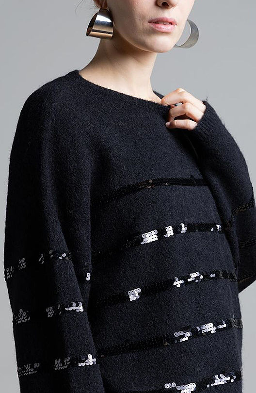 Miniatura: KAOS MAGLIA CON RICAMO PAILLETTES Art. SI5NT035
