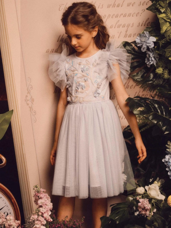 Thumbnail: Embroidered Flower Fairy White Dress