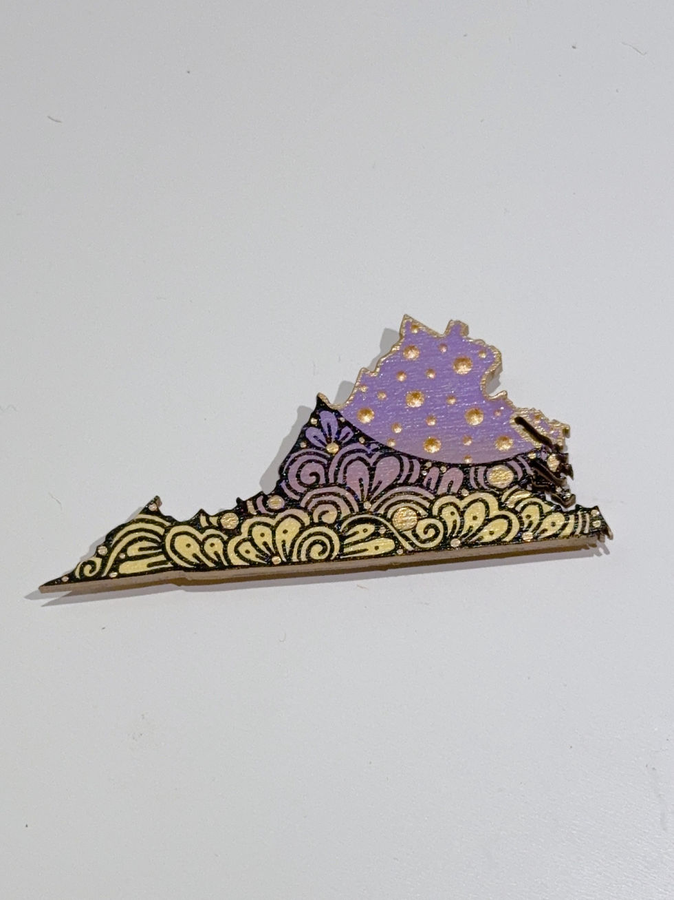 Thumbnail: Handmade Mandala Art Virginia Map