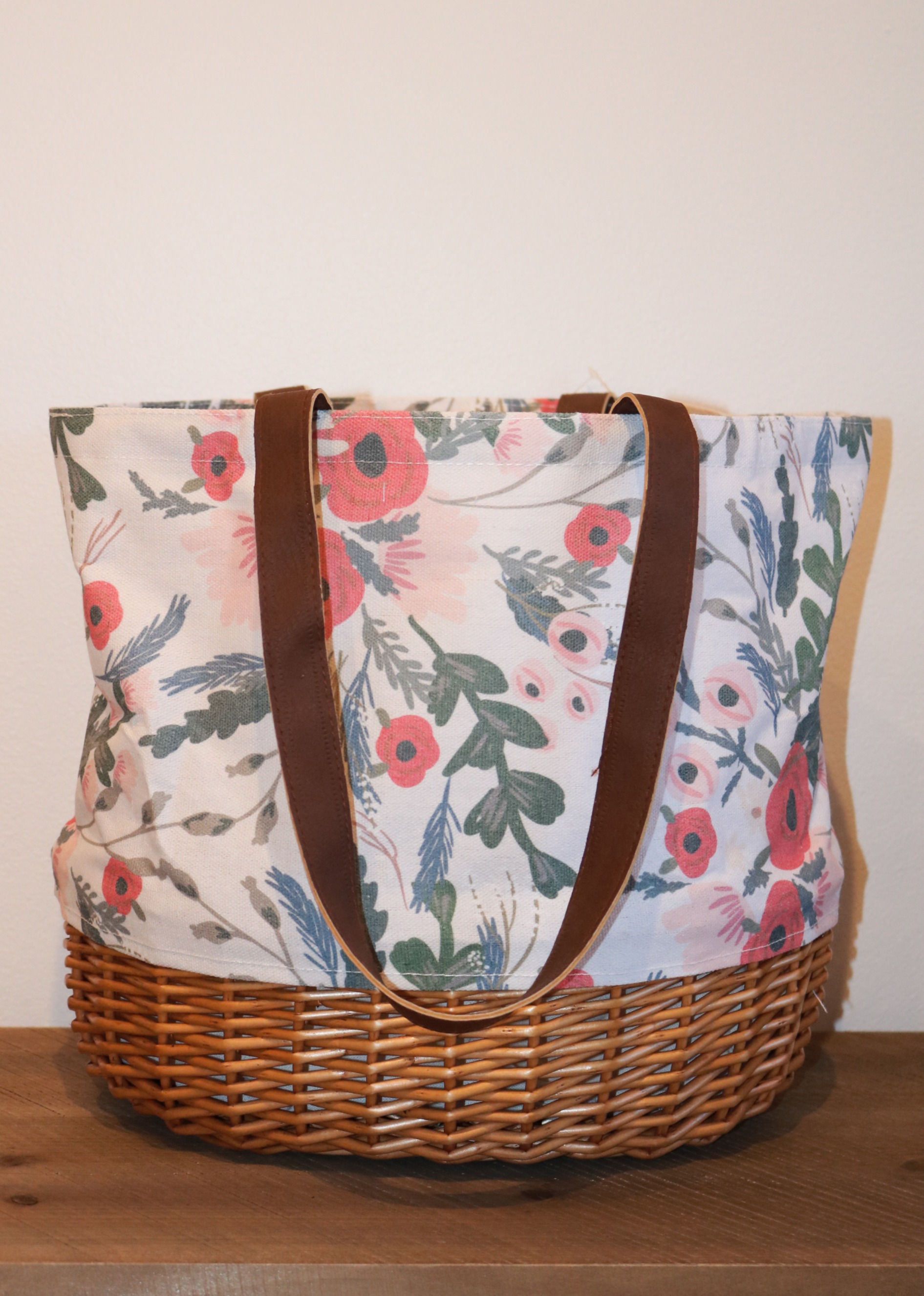 Canvas And Willow Basket Tote