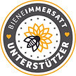 Logo Bieneimmersatt Unterstützer mit Biene und Sonnenblume