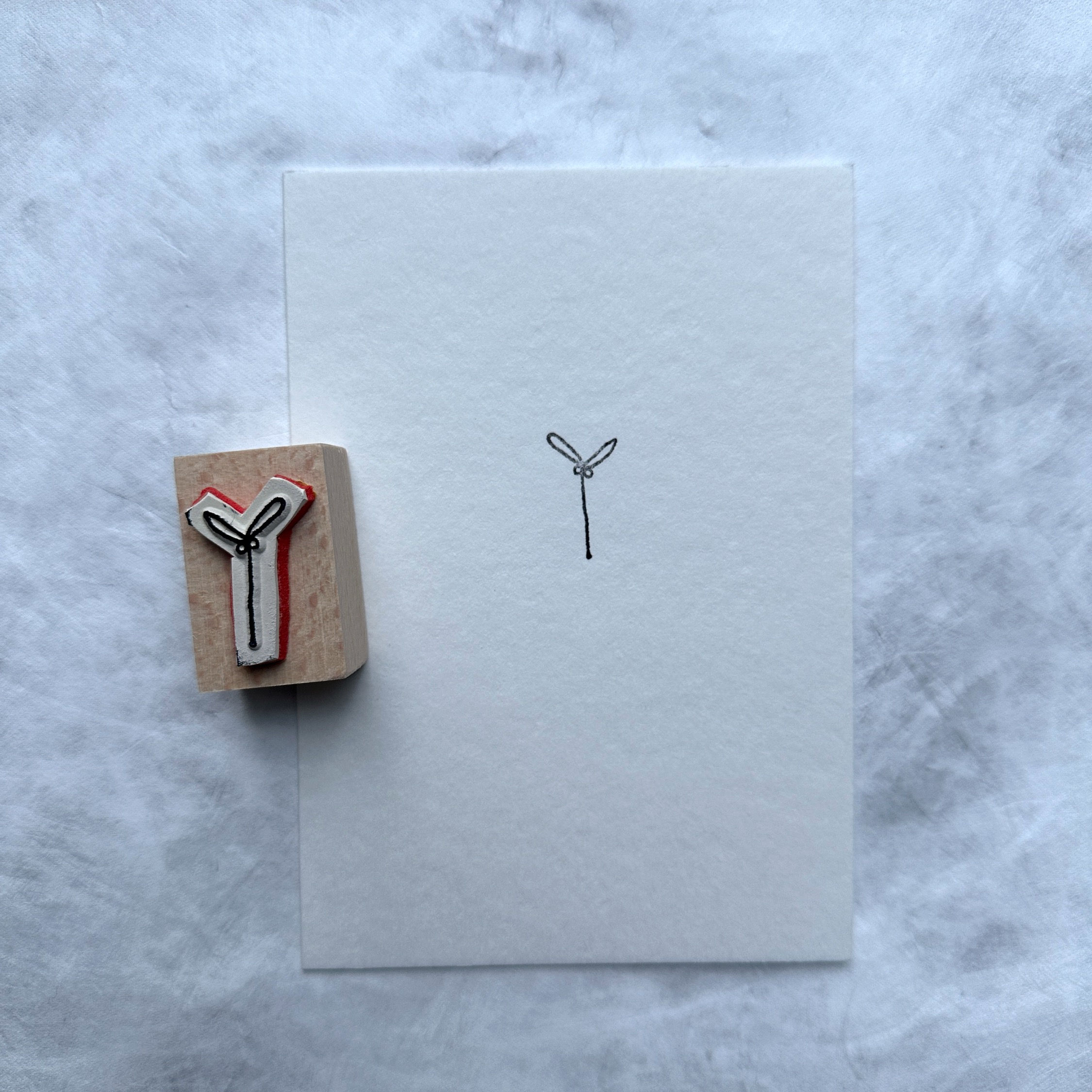 kerst . stempel 'maretak klein'