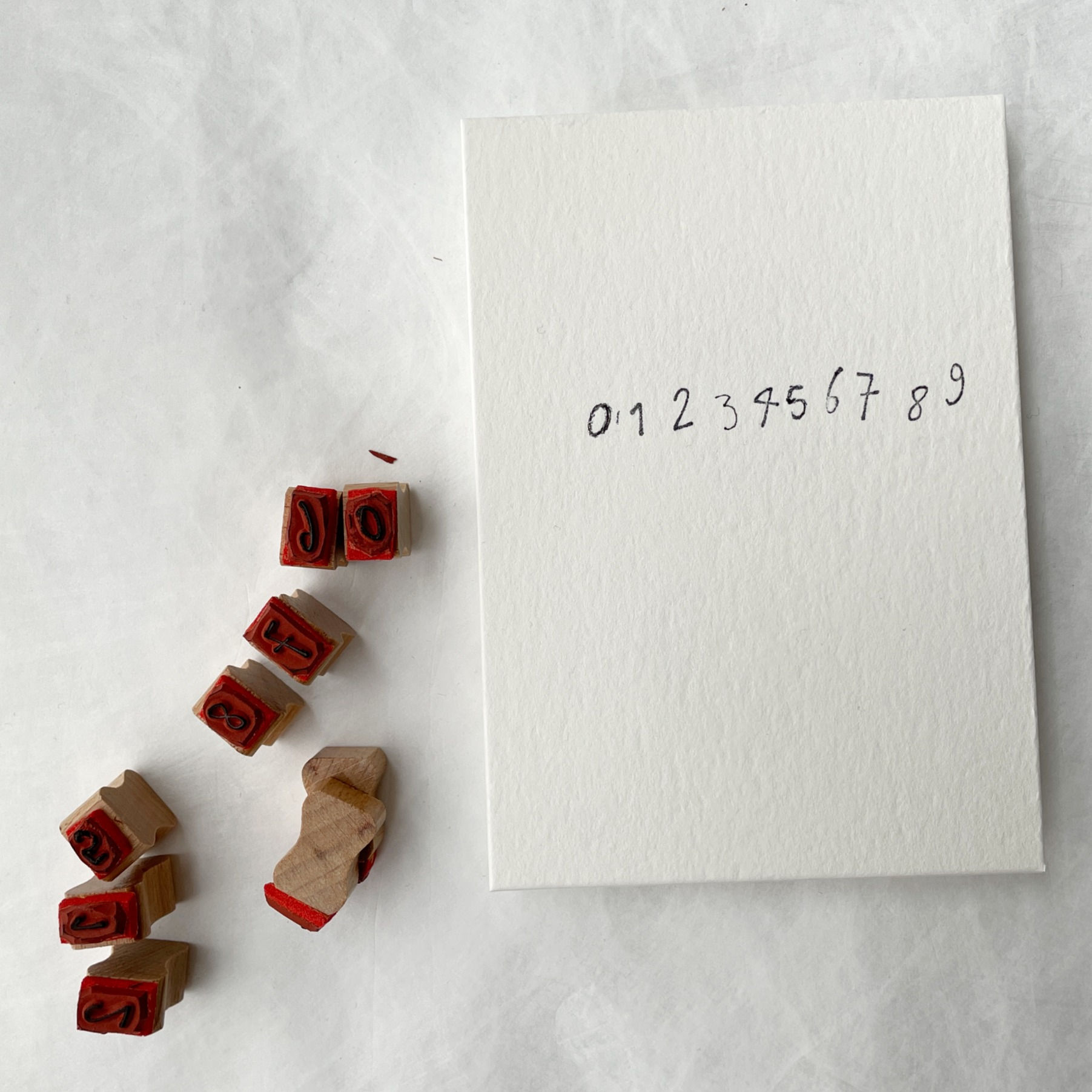 stempels 'cijfers 0 - 9'