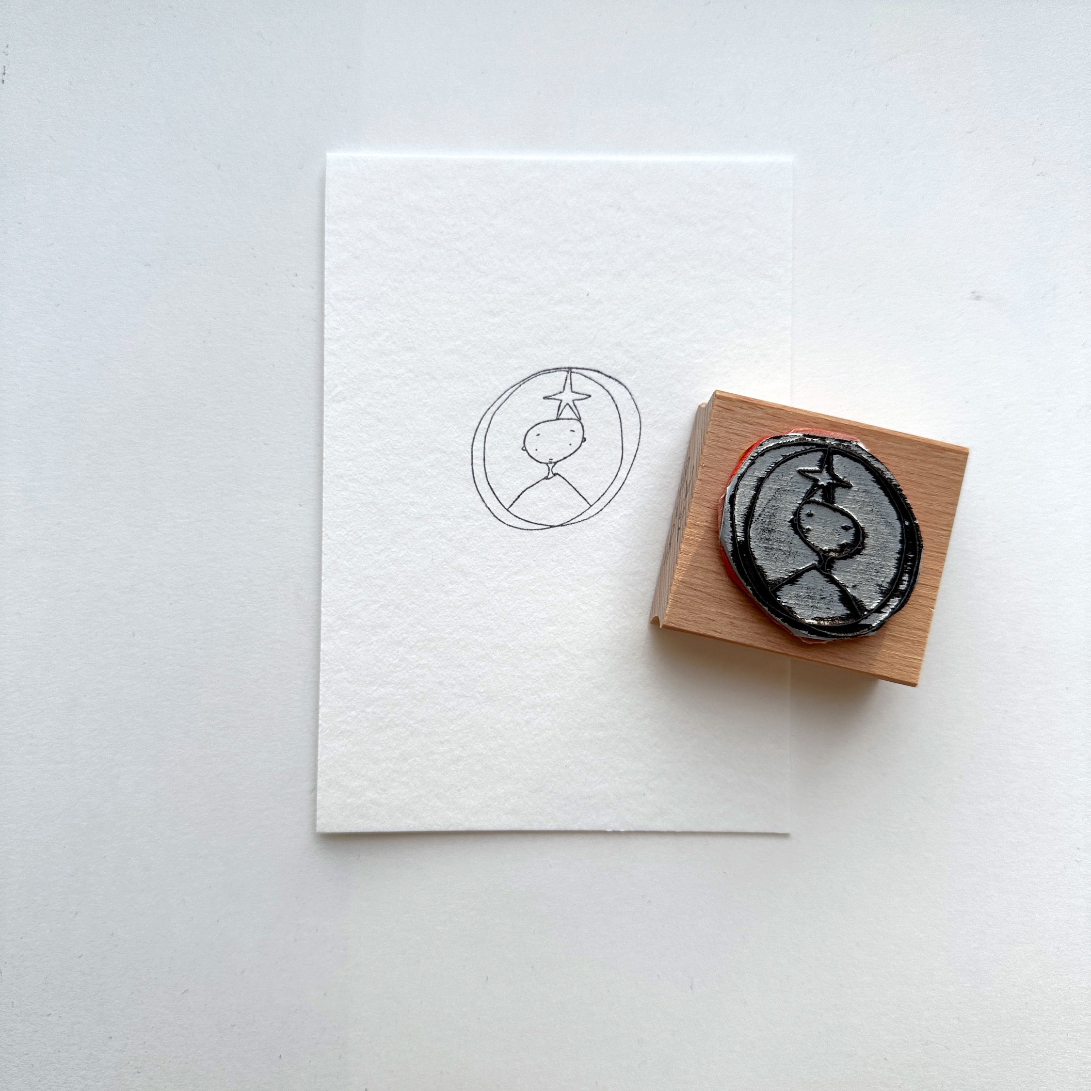stempel 'jongen met ster'