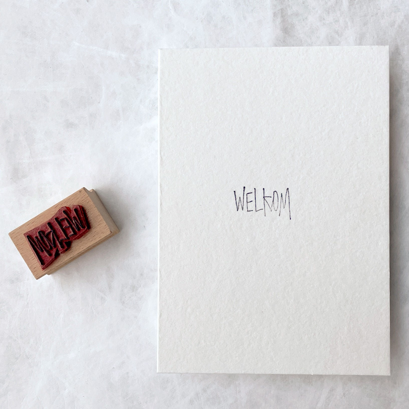 stempel 'welkom' (grote letters)