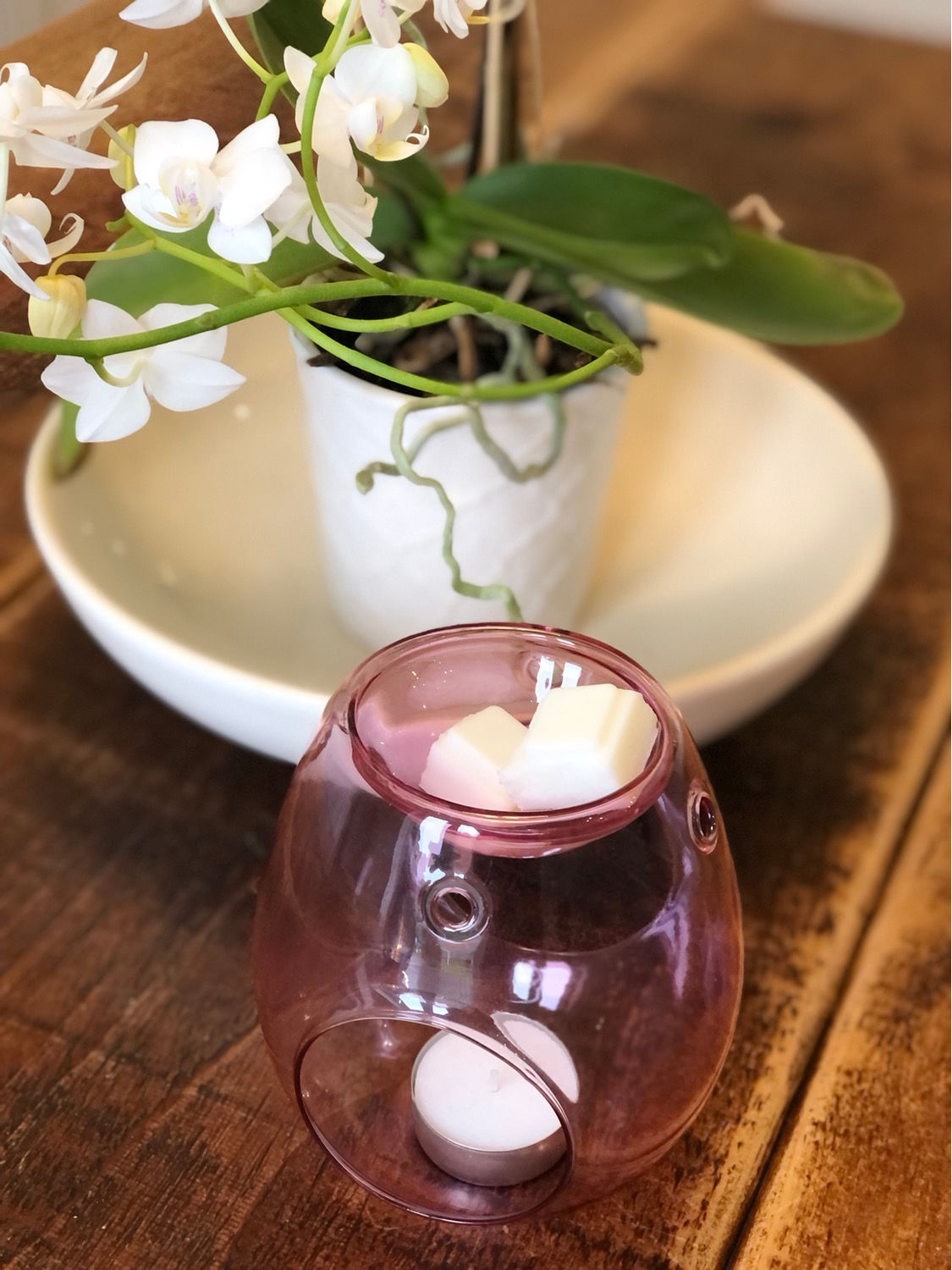 Glass Wax Burner Pink