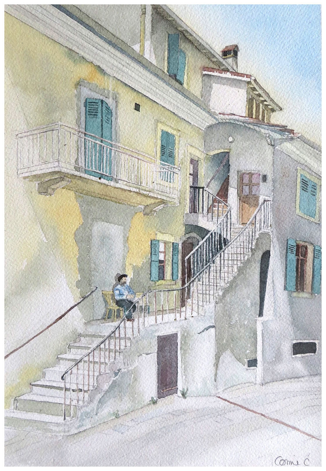 Paix du soir 26x17 cm