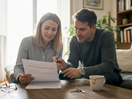 Fratelli che esaminano insieme le carte dell’eredità