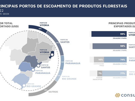 Principais Portos de Escoamento de Produtos Florestais