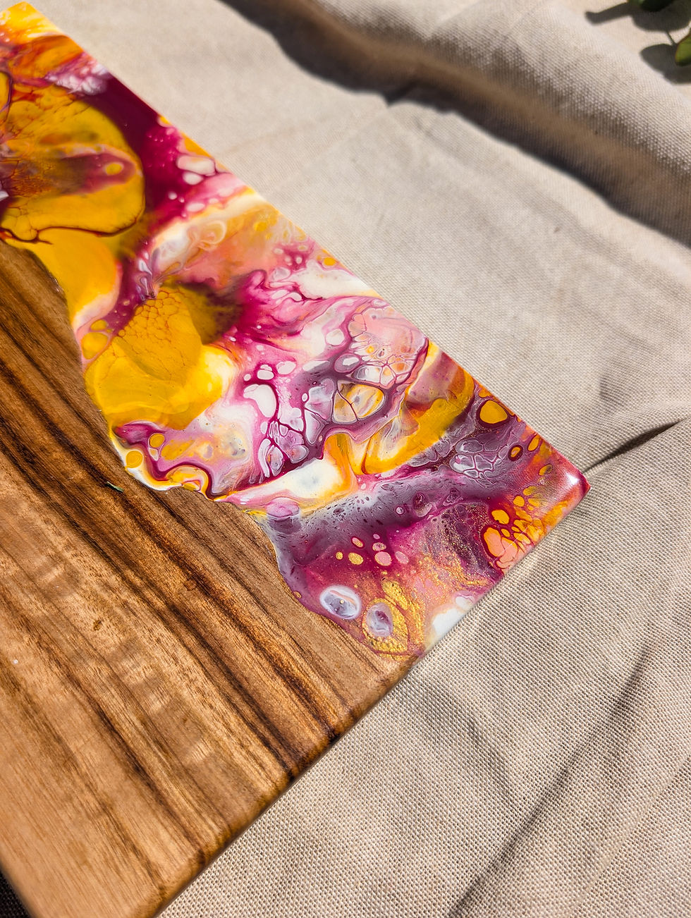 Thumbnail: Live Edge Camphor Board- Red and Yellow