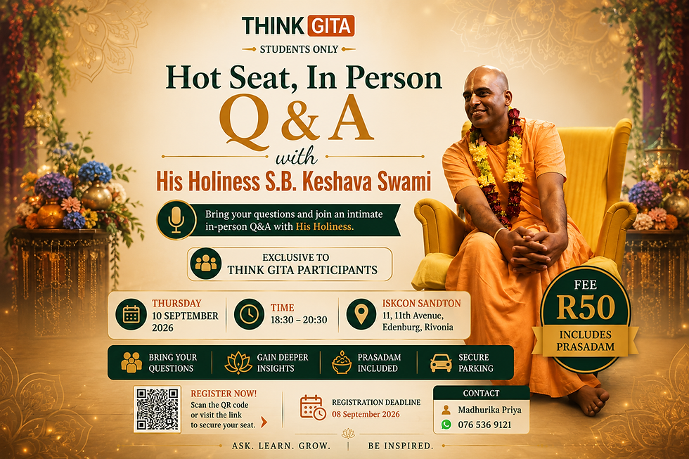 Hot Seat, In Person: Q&A with His Holiness S.B. Keshava Swami