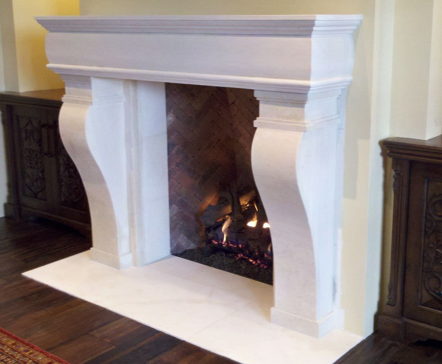 Contemporary Limestone Fireplace Surrounds Fireplace Guide by Linda