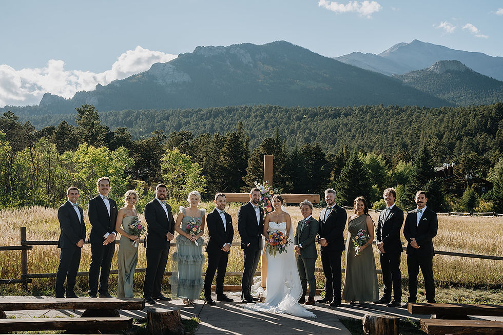 Estes Park wedding venues at wild basin lodge ceremony