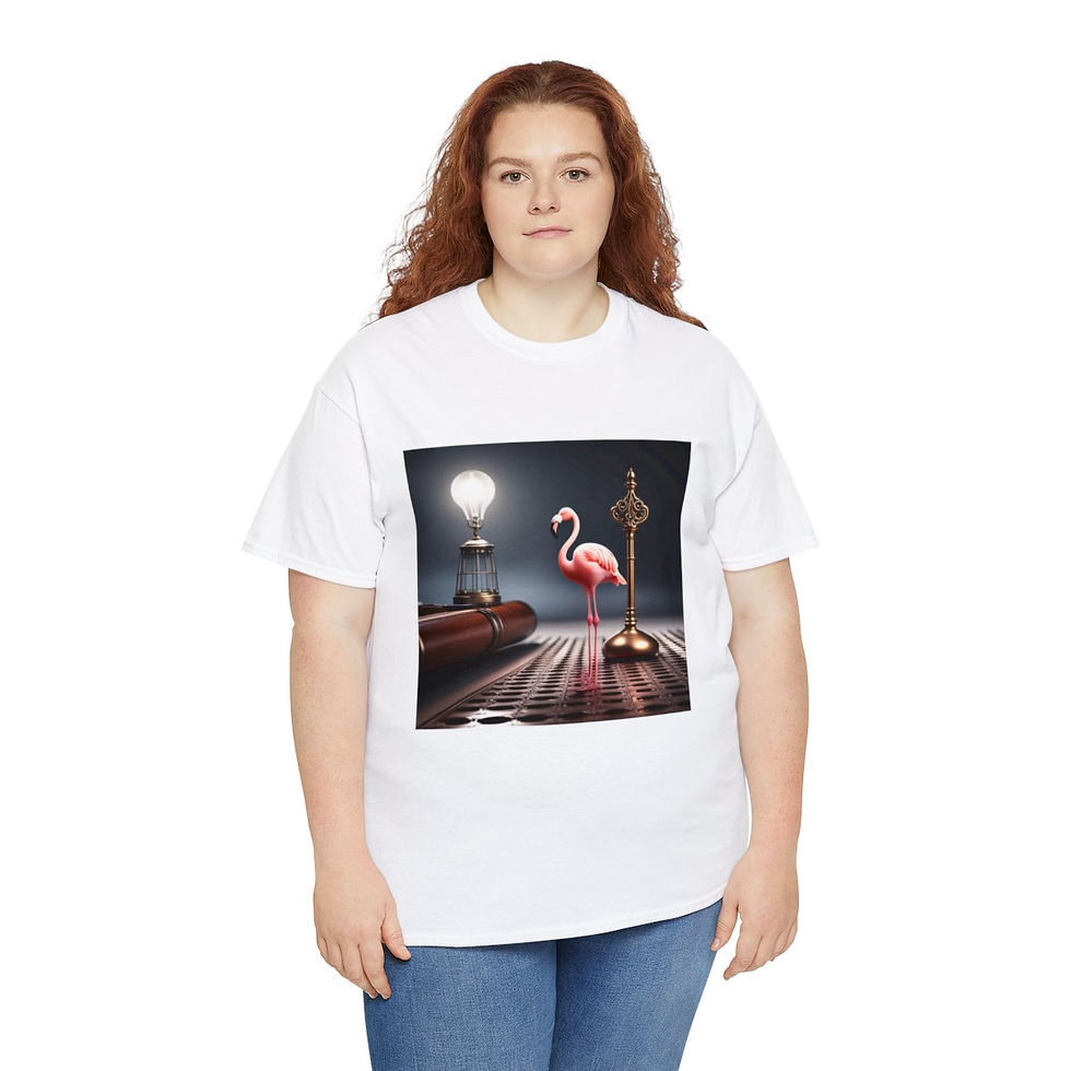 Thumbnail: Flamingo Love Unisex Heavy Cotton Tee