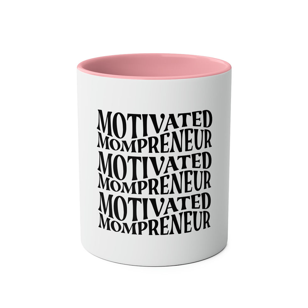 Thumbnail: Motivated Mumpreneur Two-Tone Coffee Mugs, 11oz