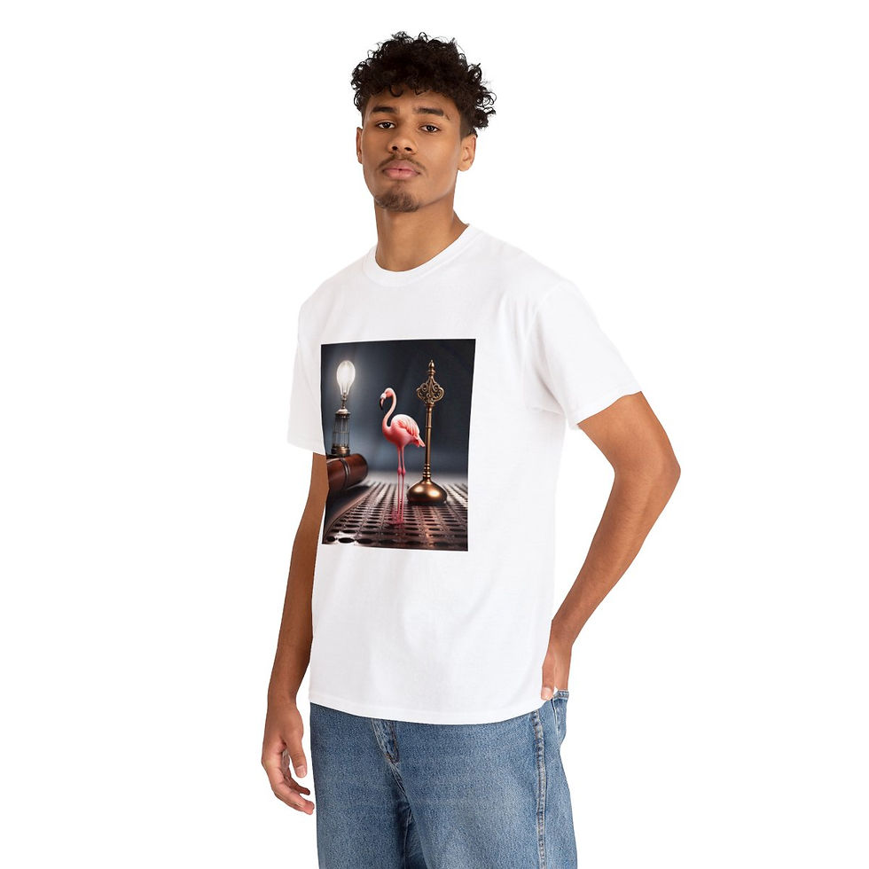 Thumbnail: Flamingo Love Unisex Heavy Cotton Tee