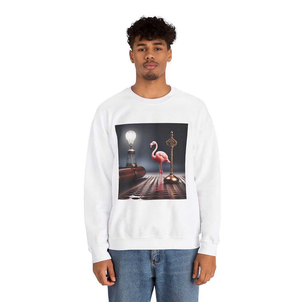 Thumbnail: Flamingo Love Unisex Heavy Blend™ Crewneck Sweatshirt