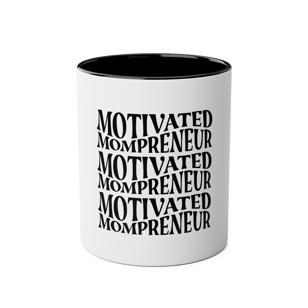 Thumbnail: Motivated Mumpreneur Two-Tone Coffee Mugs, 11oz