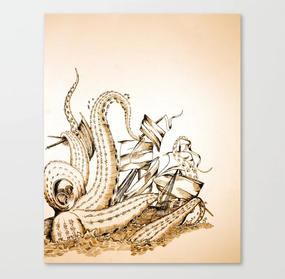 The Kraken Canvas Print