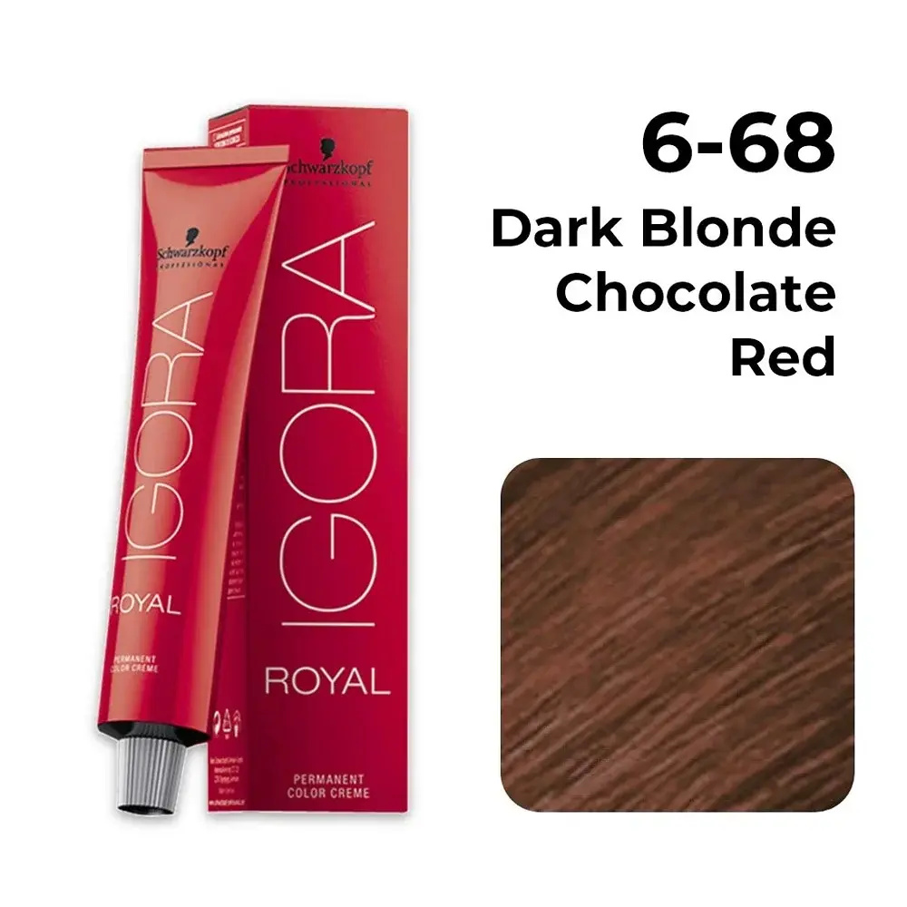 Schwarzkopf Pro Igora Royal Permanent Hair Color Cream. 6-68 Dark Blonde Chocol