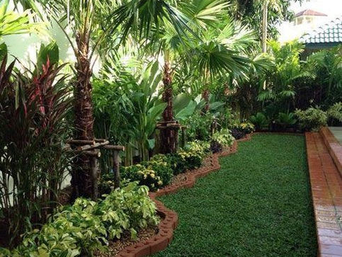 Jardim de Grama Esmeralda Feito com a SOL