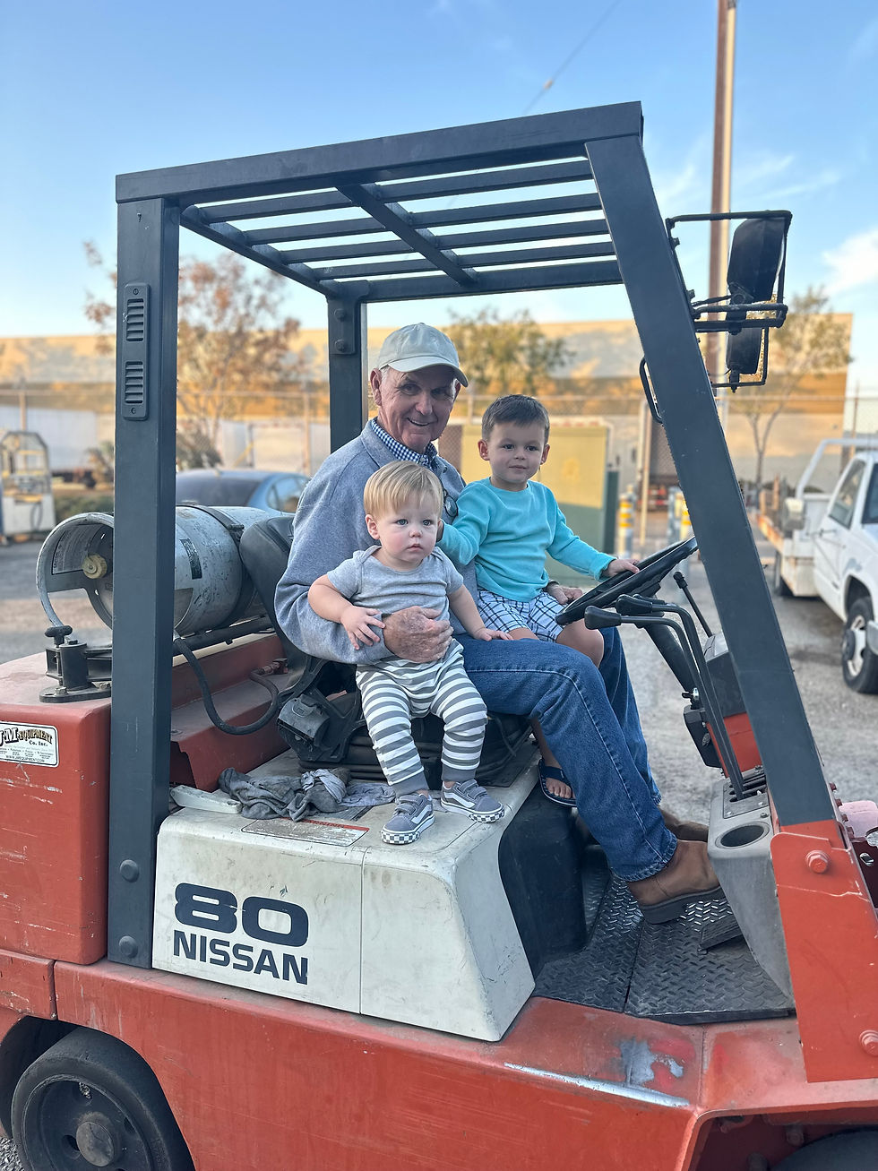 Jack Tanney with his grandson