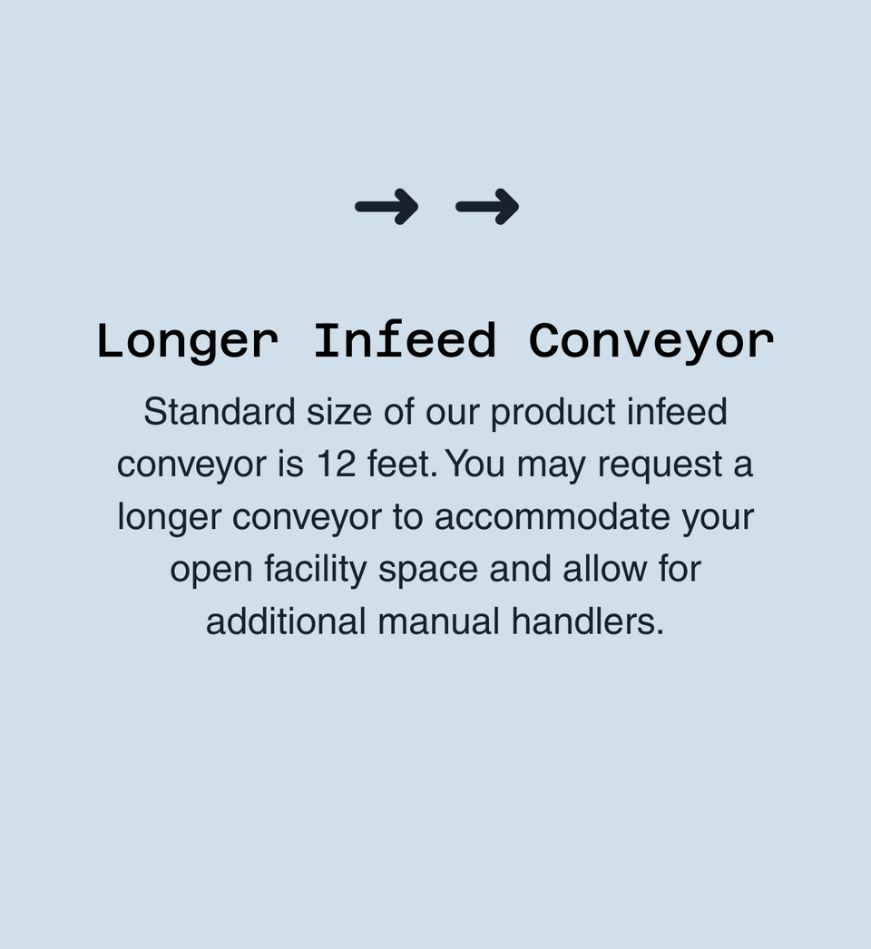 Longer Infeed Conveyor