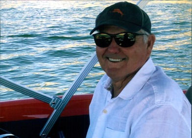 Jack Tanney on his boat