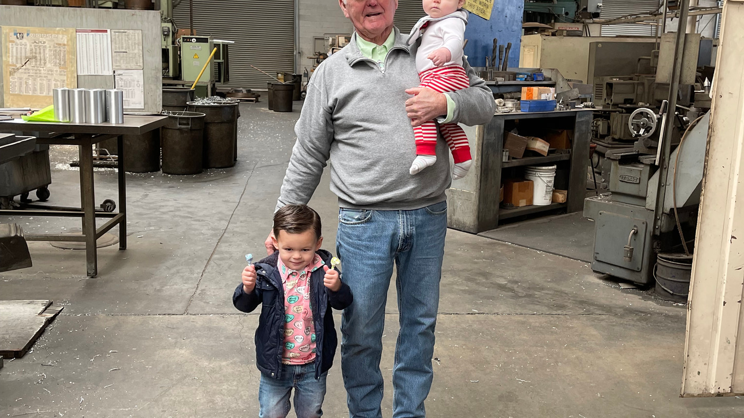 Jack Tanney with his grandsons