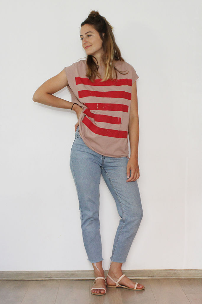 Thumbnail: Blue summer shirt with Black stripes