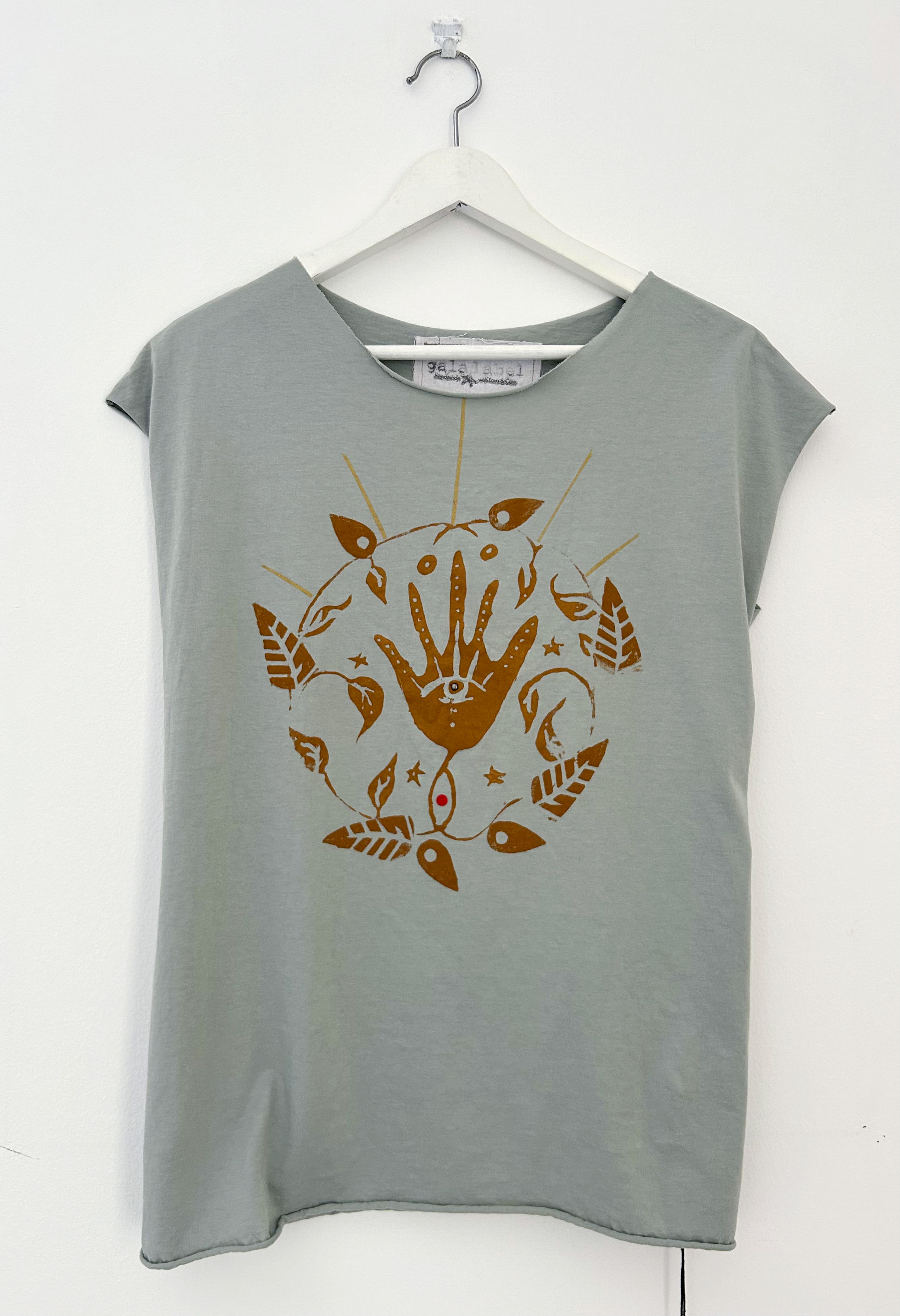 Hamsa Hand Sage Green shirt