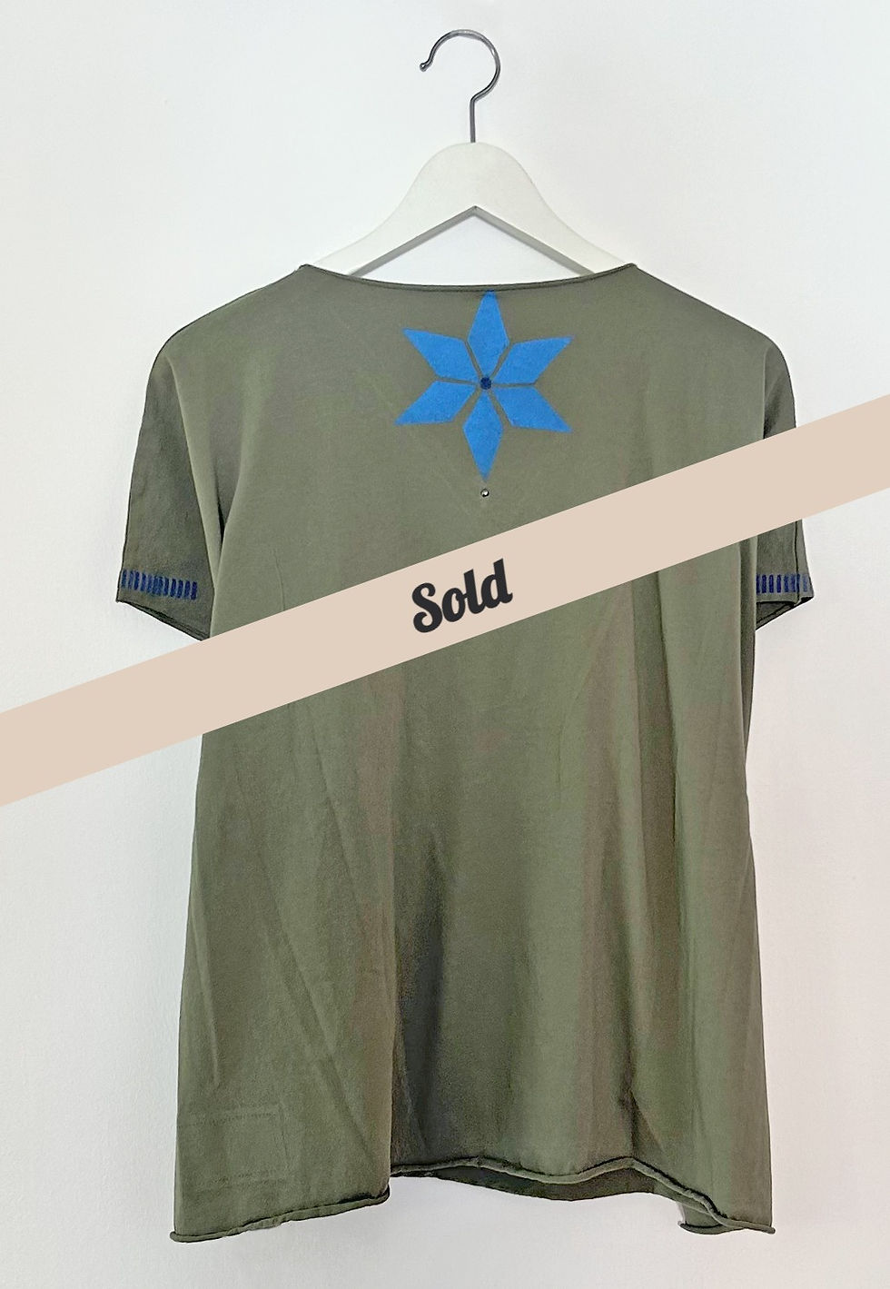 Thumbnail: Kaftan style Olive printed top