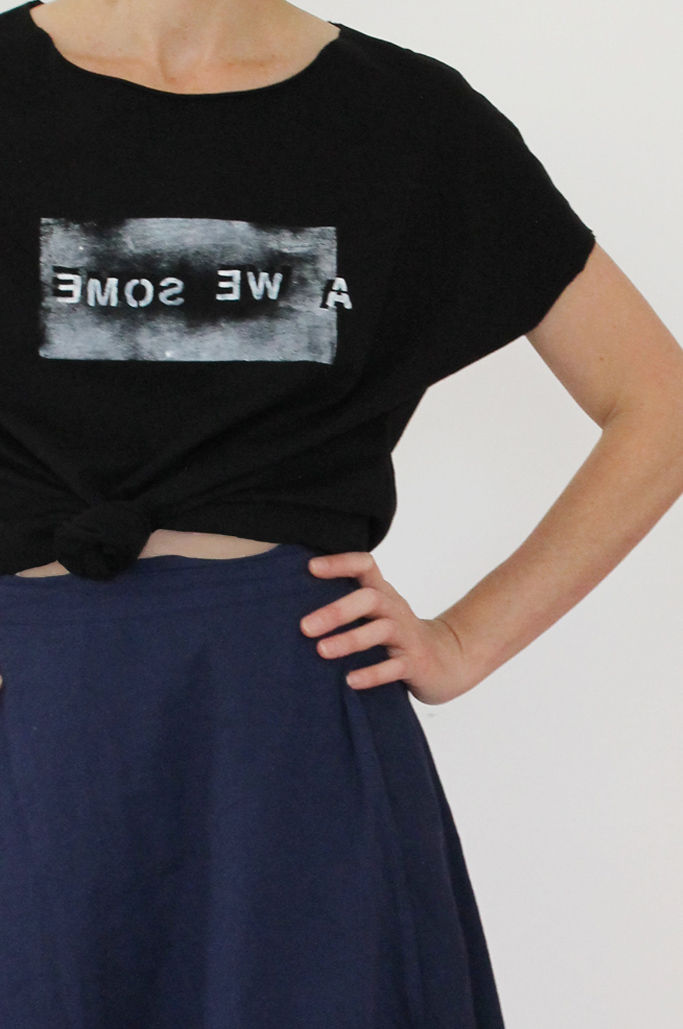 Thumbnail: White shirt with the AWESOME print