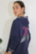 Firebird printed Blue hoodie