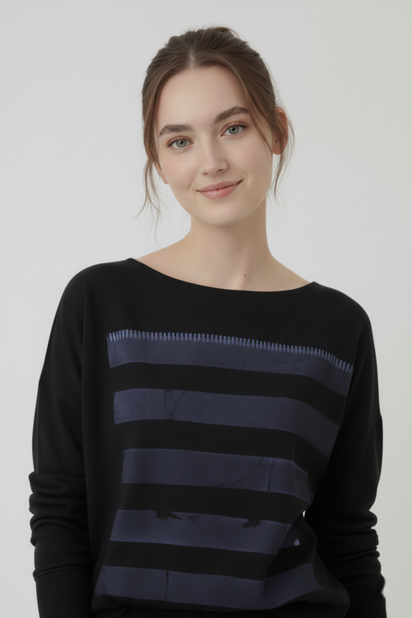 Thumbnail: Black & Blue striped shirt