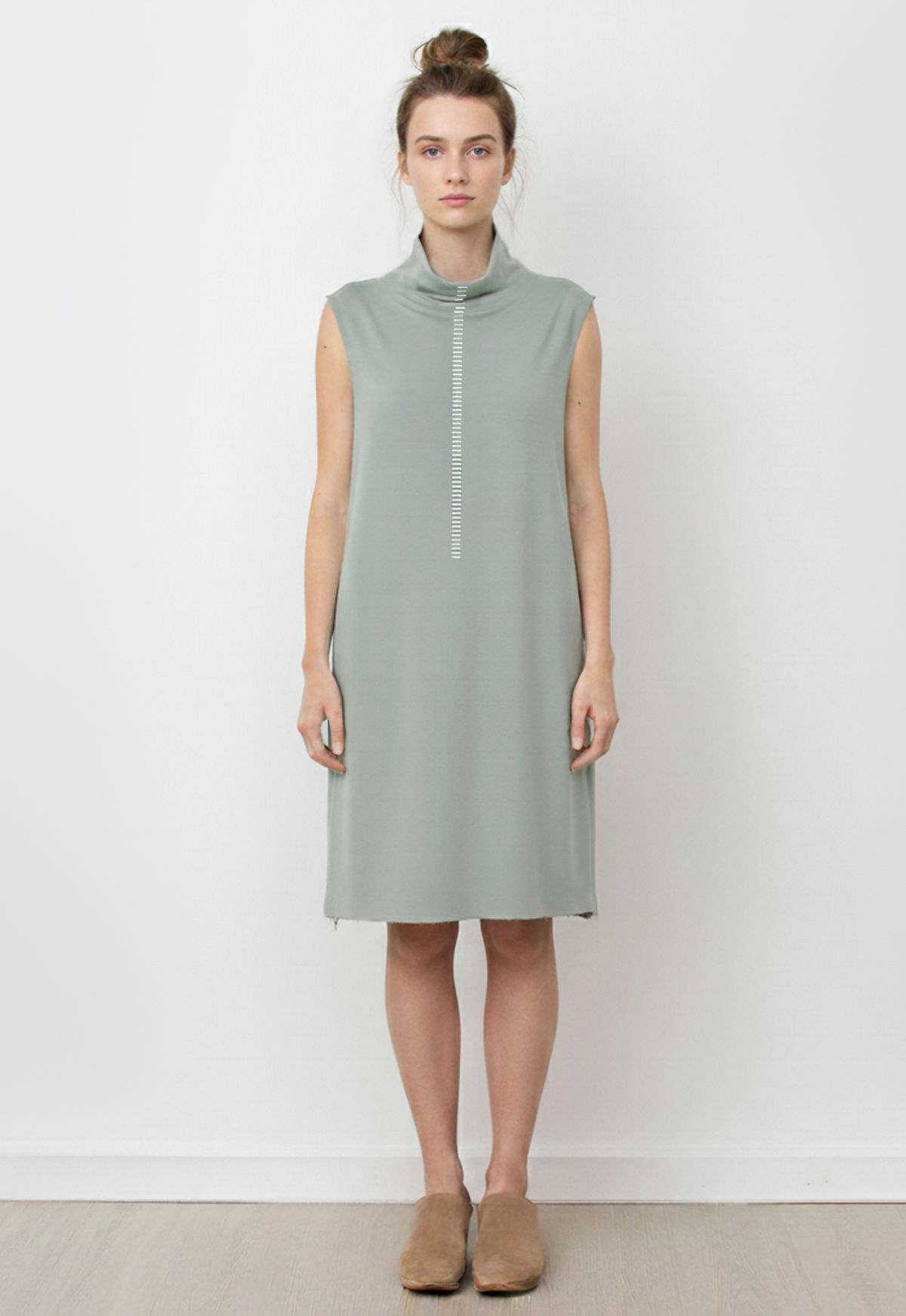 Sage green knee height dress